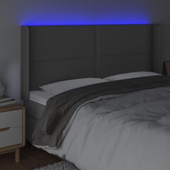 Sängynpääty LED-valolla, harmaa, 183x16x118/128 cm hinta ja tiedot | Sängyt | hobbyhall.fi