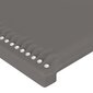 Sängynpääty LED-valolla, harmaa, 203x16x118/128 cm hinta ja tiedot | Sängyt | hobbyhall.fi