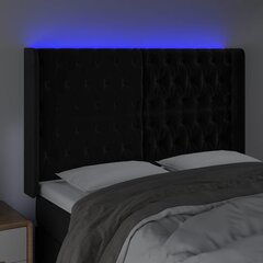 Sängynpääty LED-valolla, musta, 163x16x118/128cm hinta ja tiedot | Sängyt | hobbyhall.fi