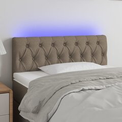 Sängynpääty LED-valolla, kangas, 100x5x78/88cm, taupe väri hinta ja tiedot | Sängyt | hobbyhall.fi