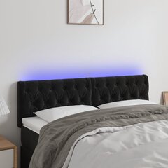 Sängynpääty LED-valolla, musta, 160x7x78/88cm hinta ja tiedot | Sängyt | hobbyhall.fi