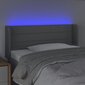 Sängynpääty LED-valolla, vaaleanharmaa, 103x16x78/88cm, kangas hinta ja tiedot | Sängyt | hobbyhall.fi