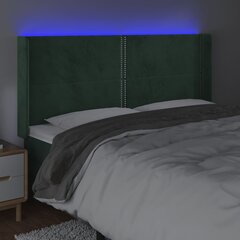 Sängynpääty LED-valolla, Velvet, 183x16x118/128cm, tummanvihreä hinta ja tiedot | Sängyt | hobbyhall.fi