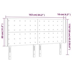 Sängynpääty LED-valolla, pinkki, 163x16x118/128cm hinta ja tiedot | Sängyt | hobbyhall.fi