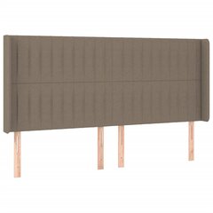 Sängynpääty LED-valolla, kangas, 163x16x118/128cm, taupe väri hinta ja tiedot | Sängyt | hobbyhall.fi