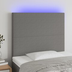 Sängynpääty LED-valolla, tummanharmaa, 90x5x118/128cm, kangas hinta ja tiedot | Sängyt | hobbyhall.fi