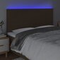 Sängynpääty LED-valolla, tummanruskea, 160x5x118/128cm hinta ja tiedot | Sängyt | hobbyhall.fi