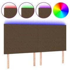 Sängynpääty LED-valolla, tummanruskea, 160x5x118/128cm hinta ja tiedot | Sängyt | hobbyhall.fi