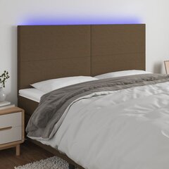 Sängynpääty LED-valolla, tummanruskea, 160x5x118/128cm hinta ja tiedot | Sängyt | hobbyhall.fi
