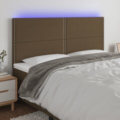 Sängynpääty LED-valolla, tummanruskea, 180x5x118/128cm hinta ja tiedot | Sängyt | hobbyhall.fi