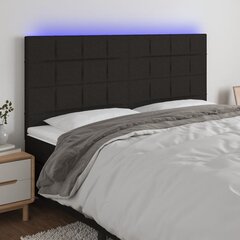 Sängynpääty LED-valolla, musta, 160x5x118/128cm hinta ja tiedot | Sängyt | hobbyhall.fi