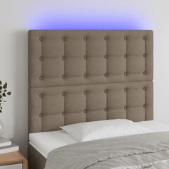 Sängynpääty LED-valolla, kangas, 80x5x118/128cm, taupe väri hinta ja tiedot | Sängyt | hobbyhall.fi