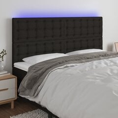 Sängynpääty LED-valolla, musta, 160x5x118/128cm hinta ja tiedot | Sängyt | hobbyhall.fi