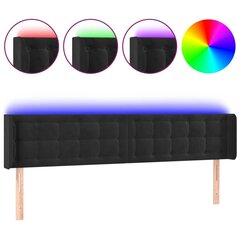 Sängynpääty LED-valolla, musta, 183x16x78/88cm hinta ja tiedot | Sängyt | hobbyhall.fi