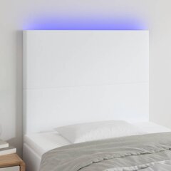 Sängynpääty LED-valolla, valkoinen, 80x5x118/128 cm hinta ja tiedot | Sängyt | hobbyhall.fi