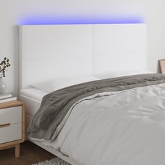 Sängynpääty LED-valolla, valkoinen, 180x5x118/128cm hinta ja tiedot | Sängyt | hobbyhall.fi