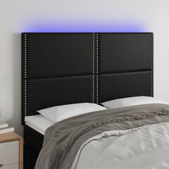 Sängynpääty LED-valolla, musta, 144x5x118/128cm hinta ja tiedot | Sängyt | hobbyhall.fi