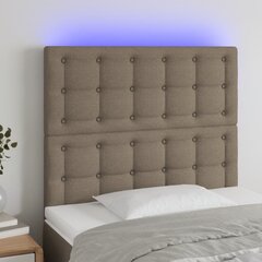 Sängynpääty LED-valolla, kangas, 90x5x118/128cm, taupe väri hinta ja tiedot | Sängyt | hobbyhall.fi