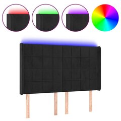 Sängynpääty LED-valolla, musta, 147x16x118/128cm hinta ja tiedot | Sängyt | hobbyhall.fi