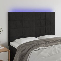 Sängynpääty LED-valolla, musta, 144x5x118/128cm hinta ja tiedot | Sängyt | hobbyhall.fi