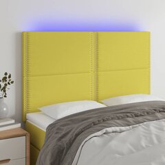 Sängynpääty LED-valolla, Kangas, 144x5x118/128cm, vihreä hinta ja tiedot | Sängyt | hobbyhall.fi