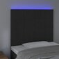 vidaXL Sängynpääty LED-valolla, musta, 100x5x118/128cm, sametti hinta ja tiedot | Sängyt | hobbyhall.fi