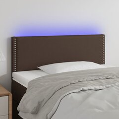 Sängynpääty LED-valolla, ruskea, 90x5x78/88cm, keinonahkaa hinta ja tiedot | Sängyt | hobbyhall.fi