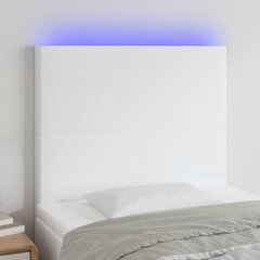 Sängynpääty LED-valolla, valkoinen, 90x5x118/128 cm hinta ja tiedot | Sängyt | hobbyhall.fi