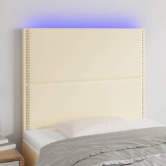 Sängynpääty LED-valolla, kerma, 80x5x118/128 cm hinta ja tiedot | Sängyt | hobbyhall.fi