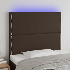 Sängynpääty LED-valolla, ruskea, 90x5x118/128 cm hinta ja tiedot | Sängyt | hobbyhall.fi