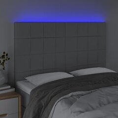 Sängynpääty LED vidaXL:llä, Kangas, 144x5x118/128cm, vaaleanharmaa hinta ja tiedot | Sängyt | hobbyhall.fi