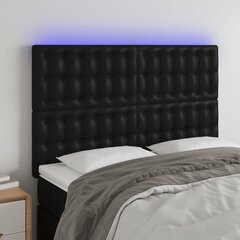 Sängynpääty LED-valolla, musta, 144x5x118/128cm hinta ja tiedot | Sängyt | hobbyhall.fi