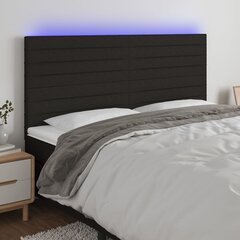 Sängynpääty LED-valolla, musta, 200x5x118/128cm hinta ja tiedot | Sängyt | hobbyhall.fi