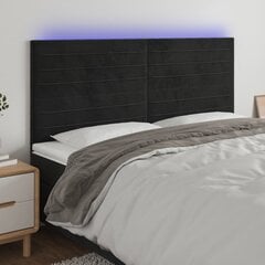 Sängynpääty LED-valolla, musta, 160x5x118/128cm hinta ja tiedot | Sängyt | hobbyhall.fi