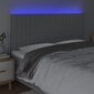 Sängynpääty LED vidaXL:llä, Kangas, 180x5x118/128cm, vaaleanharmaa hinta ja tiedot | Sängyt | hobbyhall.fi