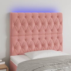 Sängynpääty LED-valolla, pinkki, 90x7x118/128cm hinta ja tiedot | Sängyt | hobbyhall.fi