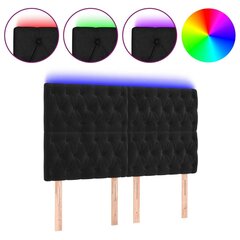 Sängynpääty LED-valolla, musta, 160x7x118/128cm hinta ja tiedot | Sängyt | hobbyhall.fi