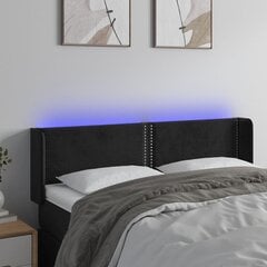 Sängynpääty LED-valolla, musta, 147x16x78/88cm hinta ja tiedot | Sängyt | hobbyhall.fi