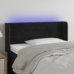 Sängynpääty LED-valolla, musta, 93x16x78/88cm hinta ja tiedot | Sängyt | hobbyhall.fi