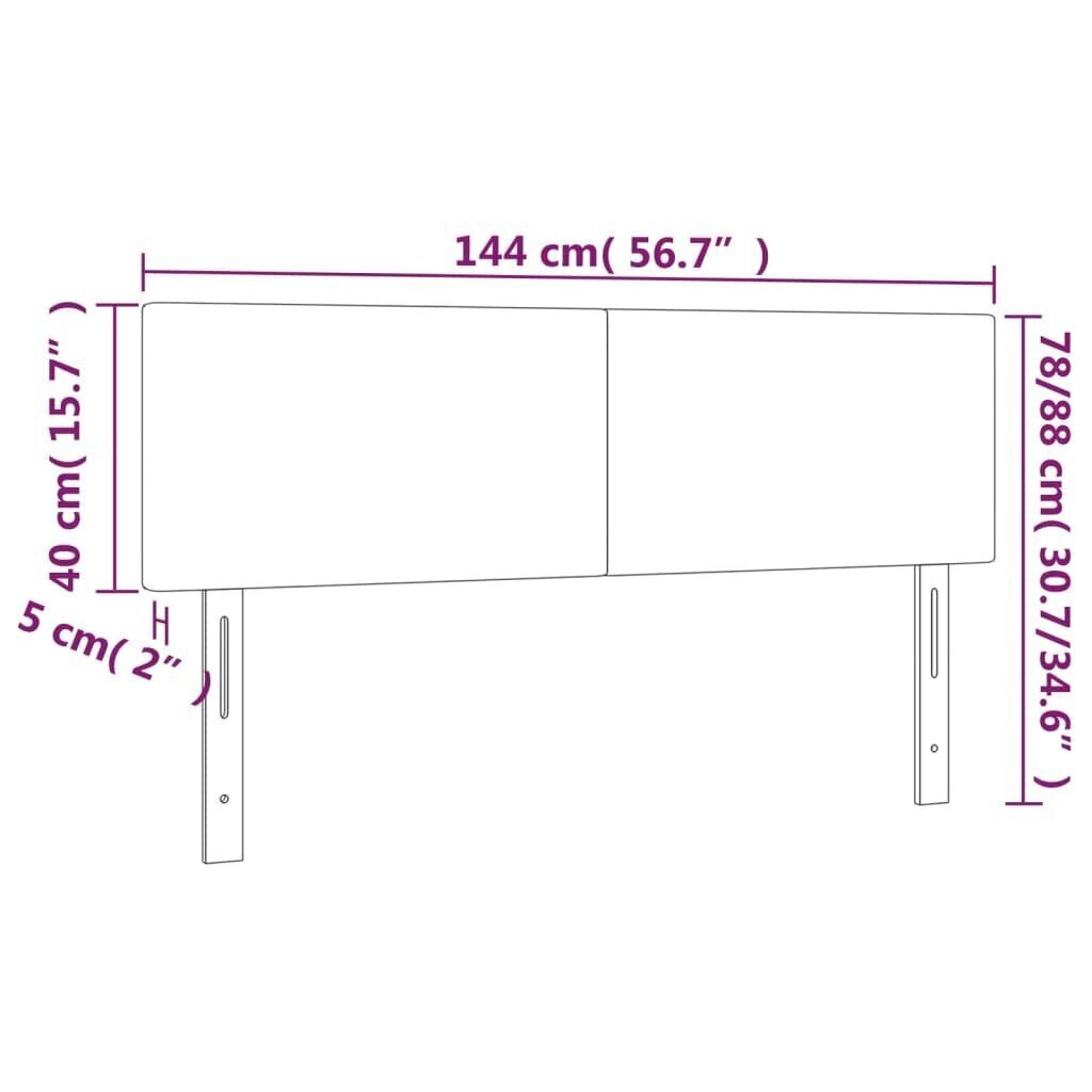 2 kpl sängynpääty vidaXL, pinkki hinta ja tiedot | Sängyt | hobbyhall.fi