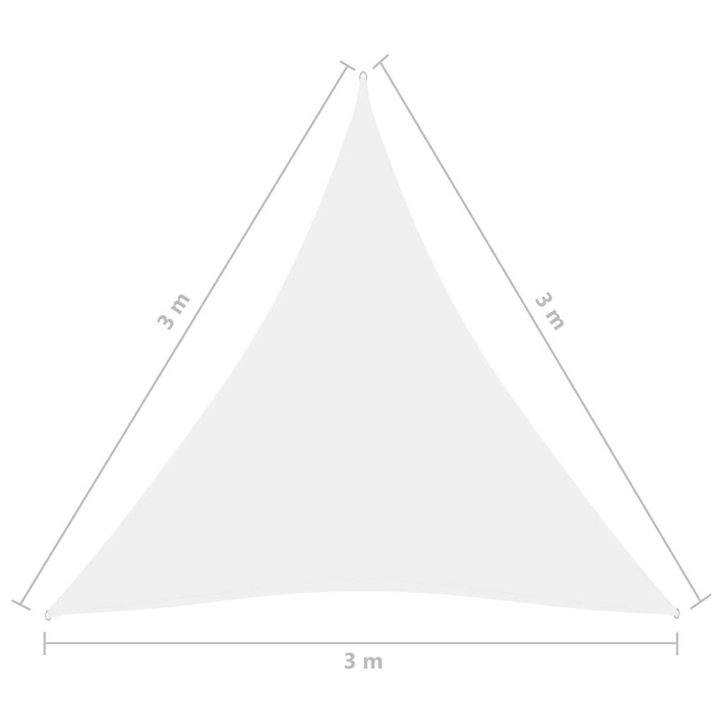 Aurinkoverho, 3x3x3 m, valkoinen hinta ja tiedot | Aurinkovarjot ja markiisit | hobbyhall.fi