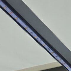 Sisäänvedettävä markiisi tuulitunnistimella / LED, 300x250cm, ruskea hinta ja tiedot | Aurinkovarjot ja markiisit | hobbyhall.fi