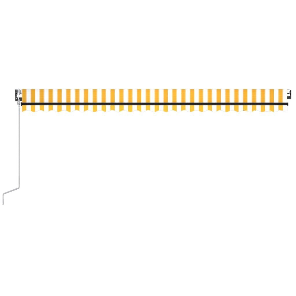 Automaattinen sisäänvedettävä markiisi, 500x300 cm, keltainen hinta ja tiedot | Aurinkovarjot ja markiisit | hobbyhall.fi