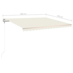 Automaattinen sisäänvedettävä markiisi, 400x350 cm, ruskea hinta ja tiedot | Aurinkovarjot ja markiisit | hobbyhall.fi