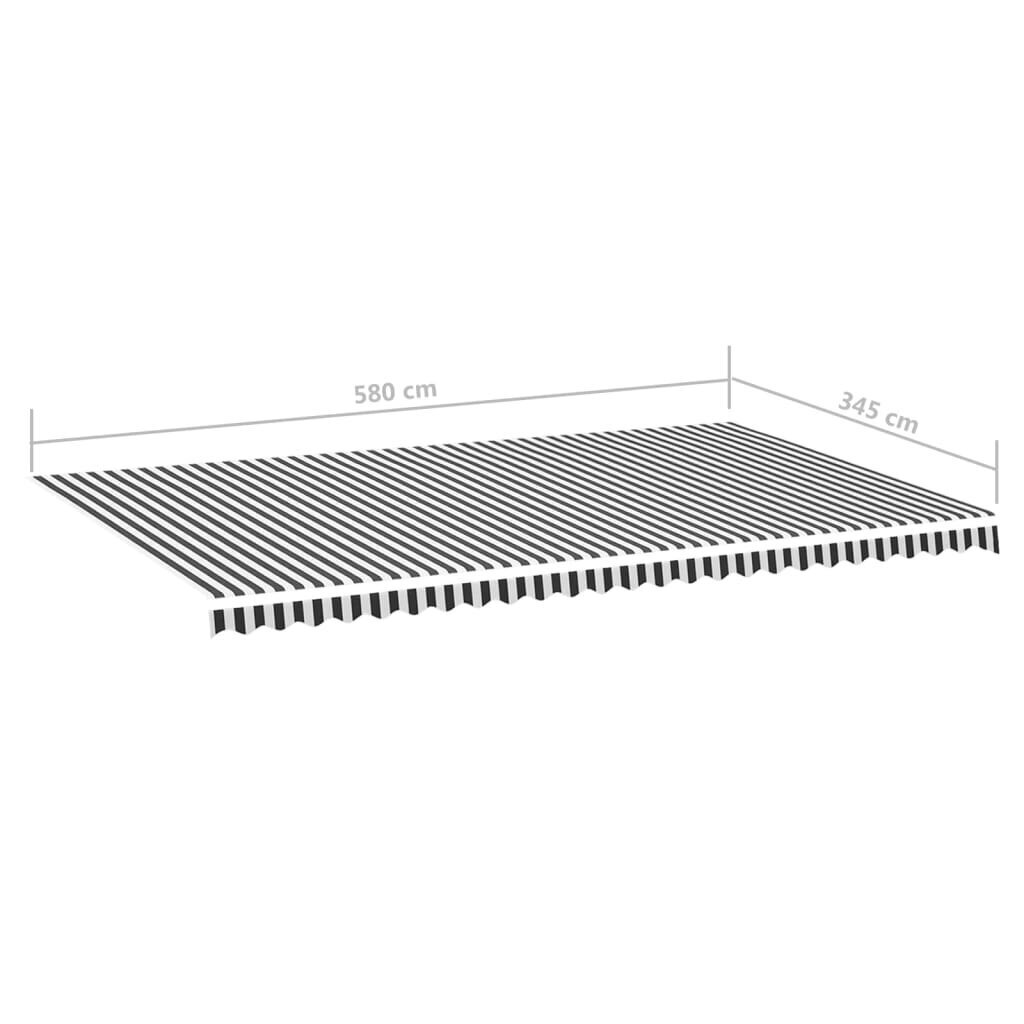 Markiisin vaihtokangas, 6x3,5 m, harmaa hinta ja tiedot | Aurinkovarjot ja markiisit | hobbyhall.fi