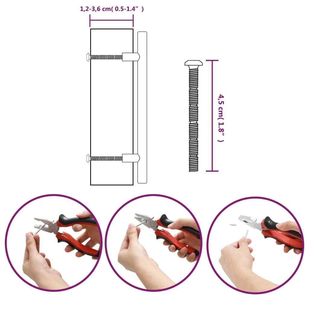 vidaXL Kaapin kahvat 10 kpl hopea 128 mm ruostumaton teräs hinta ja tiedot | Kahvat huonekaluihin | hobbyhall.fi