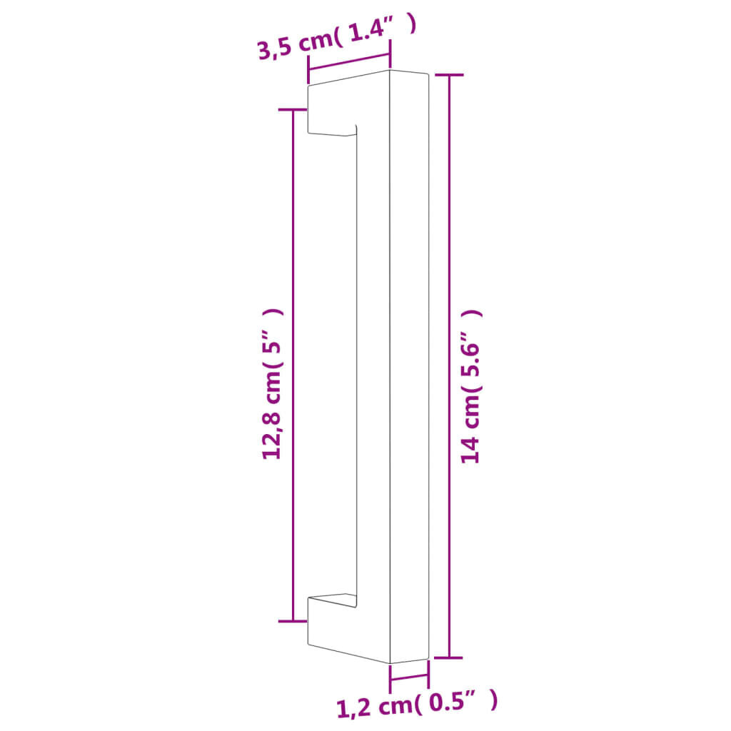 Kaapin kahva vidaXL, 128 mm, ruskea hinta ja tiedot | Kahvat huonekaluihin | hobbyhall.fi