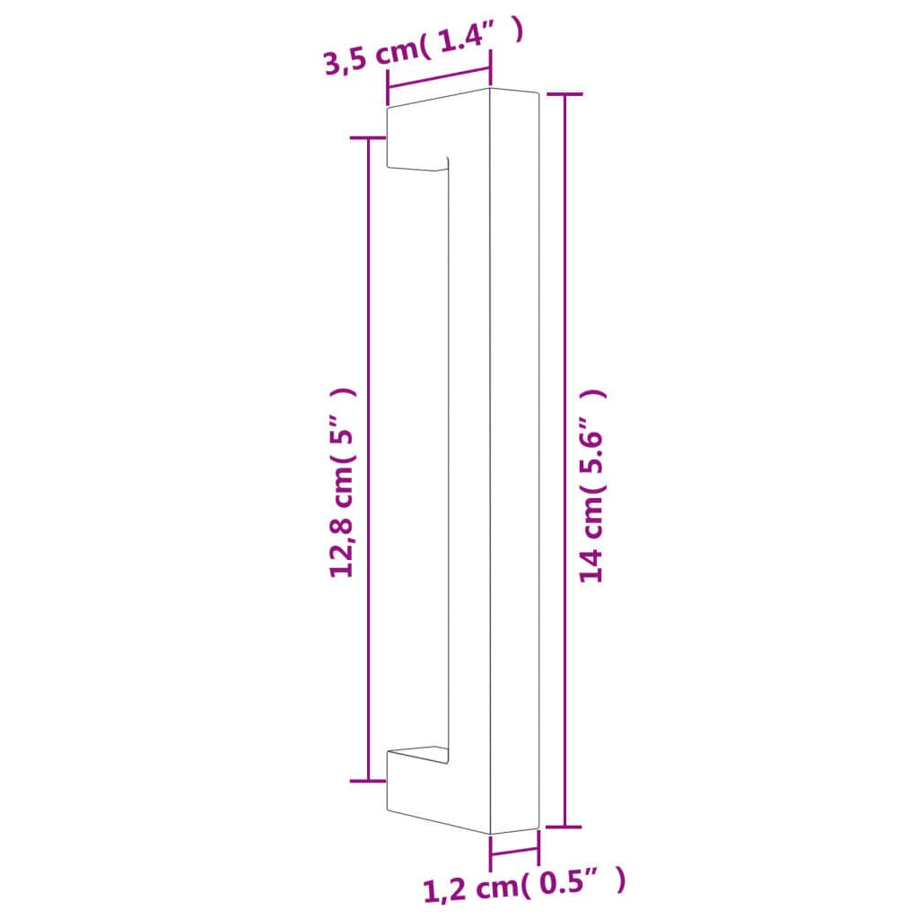 Kaapin kahva vidaXL, 128 mm, hopea hinta ja tiedot | Kahvat huonekaluihin | hobbyhall.fi