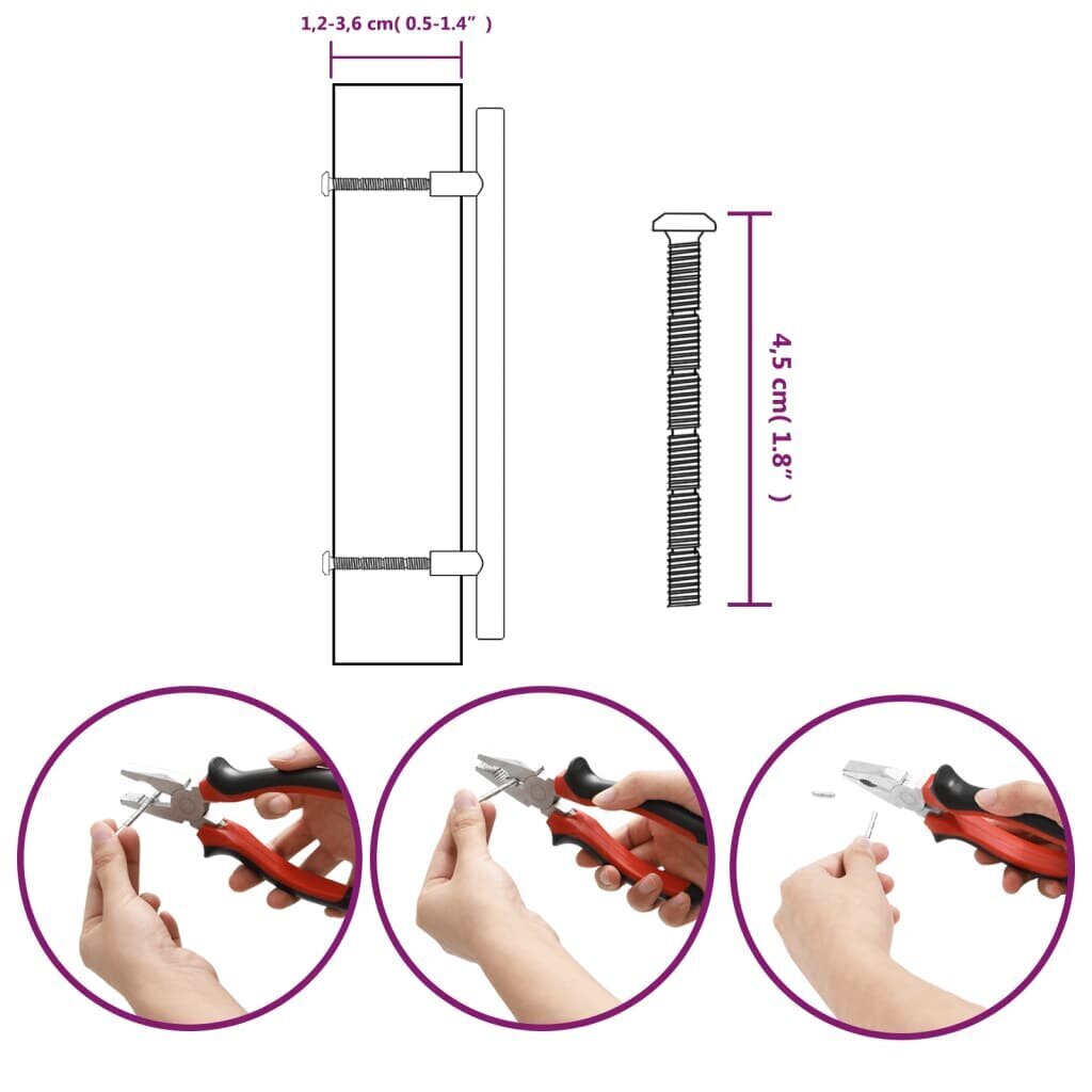 Kaapin kahva vidaXL, 160 mm, ruskea hinta ja tiedot | Kahvat huonekaluihin | hobbyhall.fi