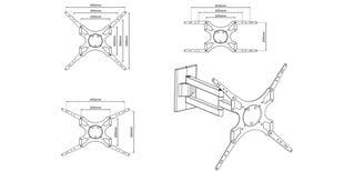 ARR AR-61 19-46" hinta ja tiedot | TV-seinätelineet | hobbyhall.fi